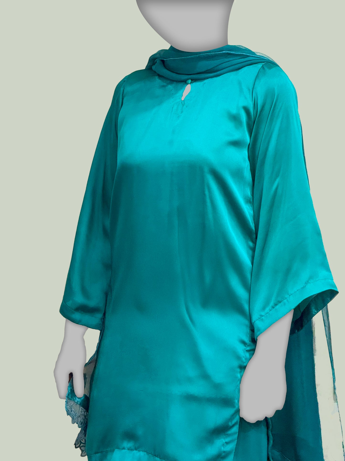 2 Piece Shamoz Silk Shirt + Farshi Shalwar