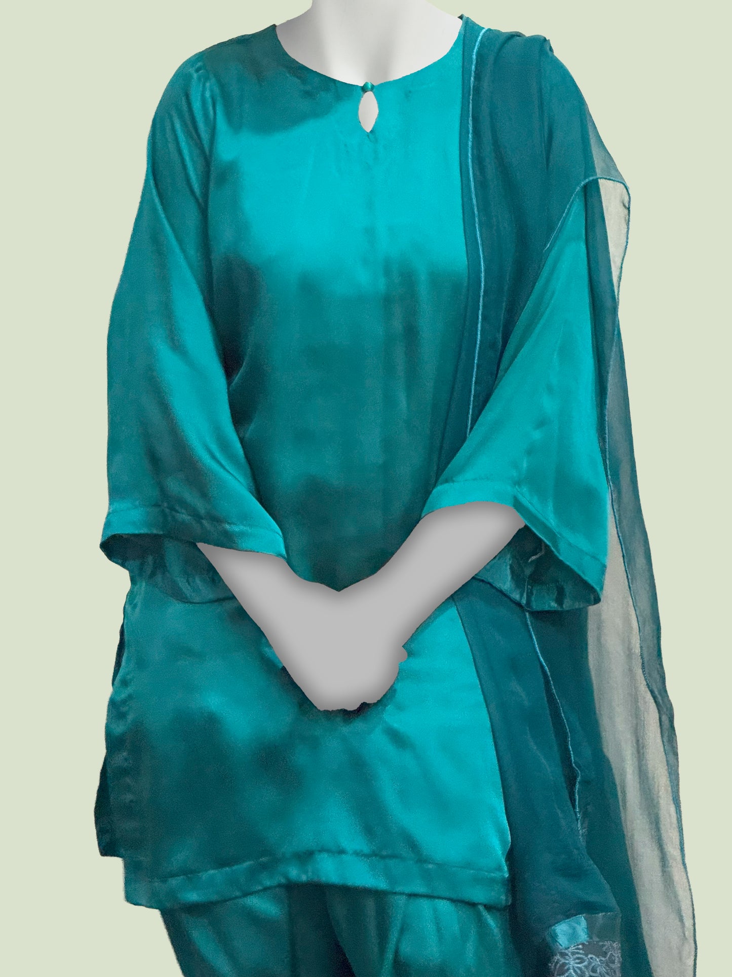 2 Piece Shamoz Silk Shirt + Farshi Shalwar